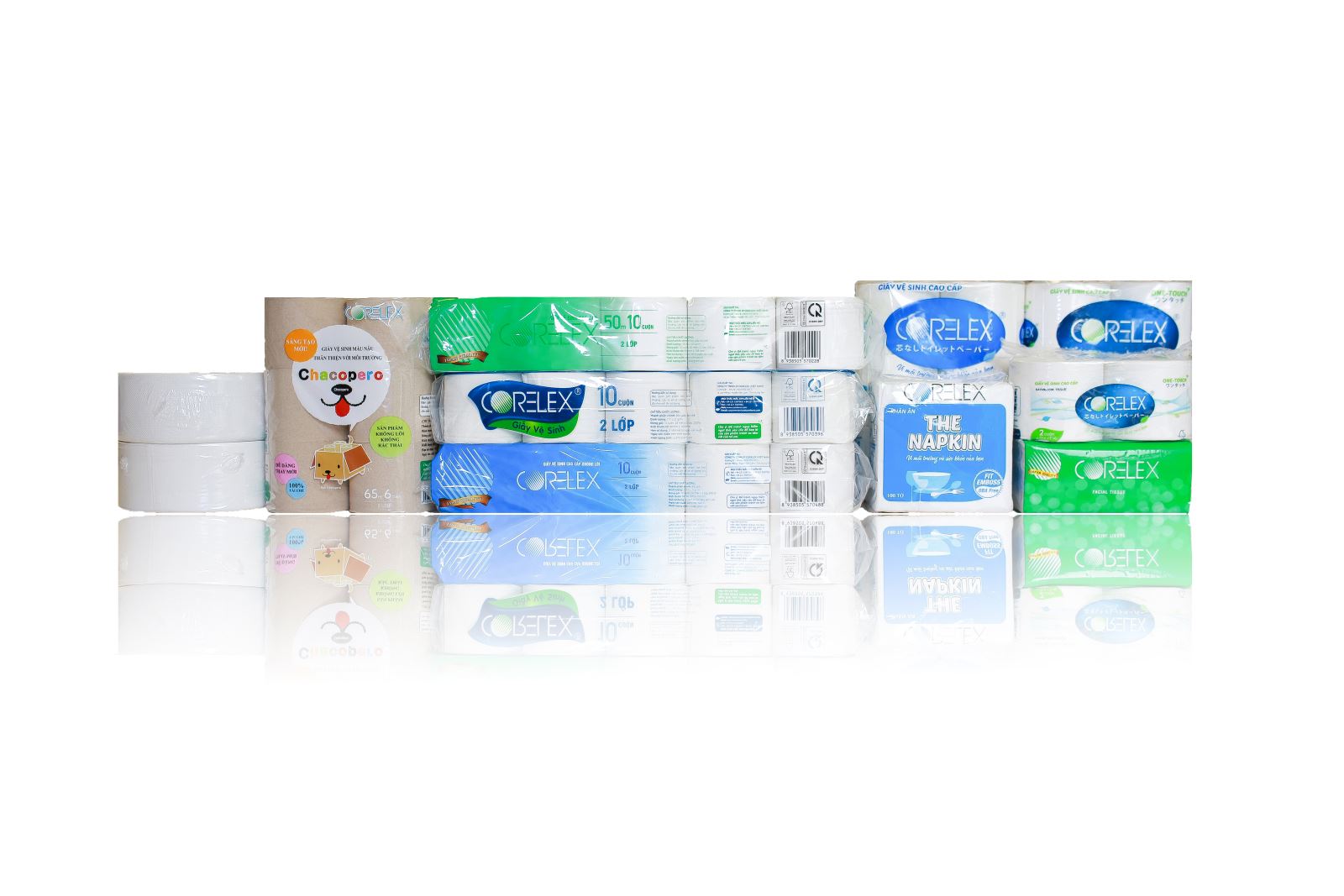 Các sản phẩm giấy và khăn giấy cao cấp CORELEX
